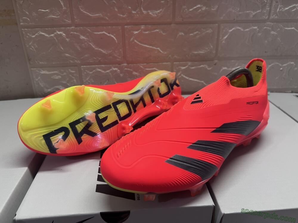 Adidas Predator Accuracy+ FG Low-Tops Football Boots - Red/Black/Blue