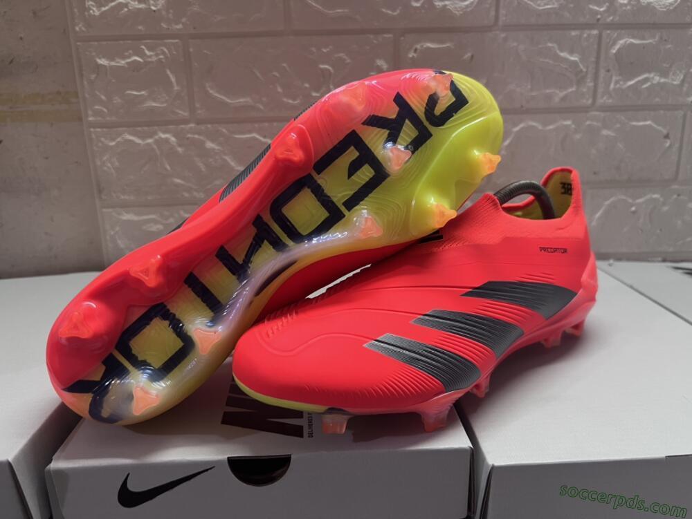 Adidas Predator Accuracy+ FG Low-Tops Football Boots - Red/Black/Blue