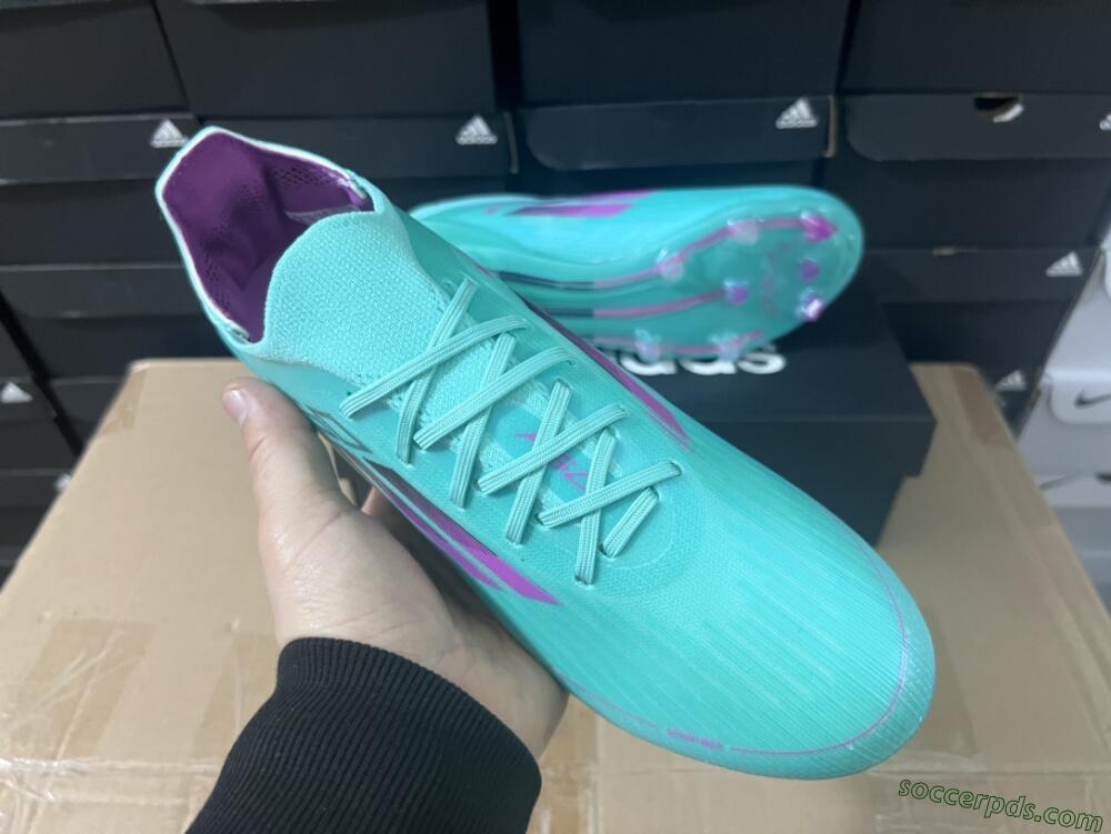 Adidas F50 Adizero FG Low-Tops Football Boots - Jade/Purple/Blue