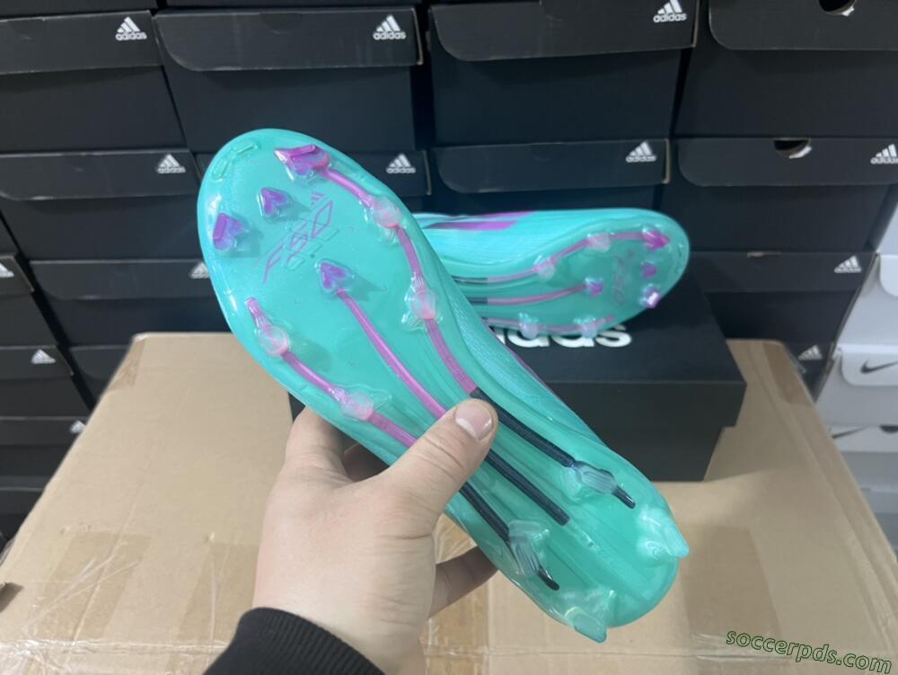 Adidas F50 Adizero FG Low-Tops Football Boots - Jade/Purple/Blue
