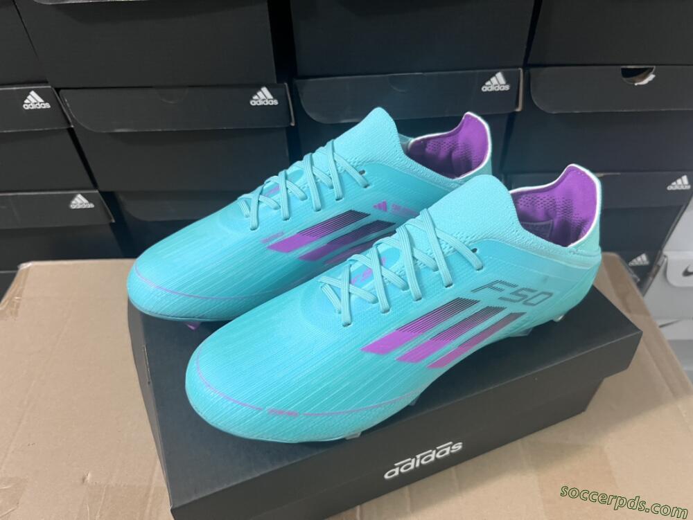 Adidas F50 Adizero FG Low-Tops Football Boots - Jade/Purple/Blue