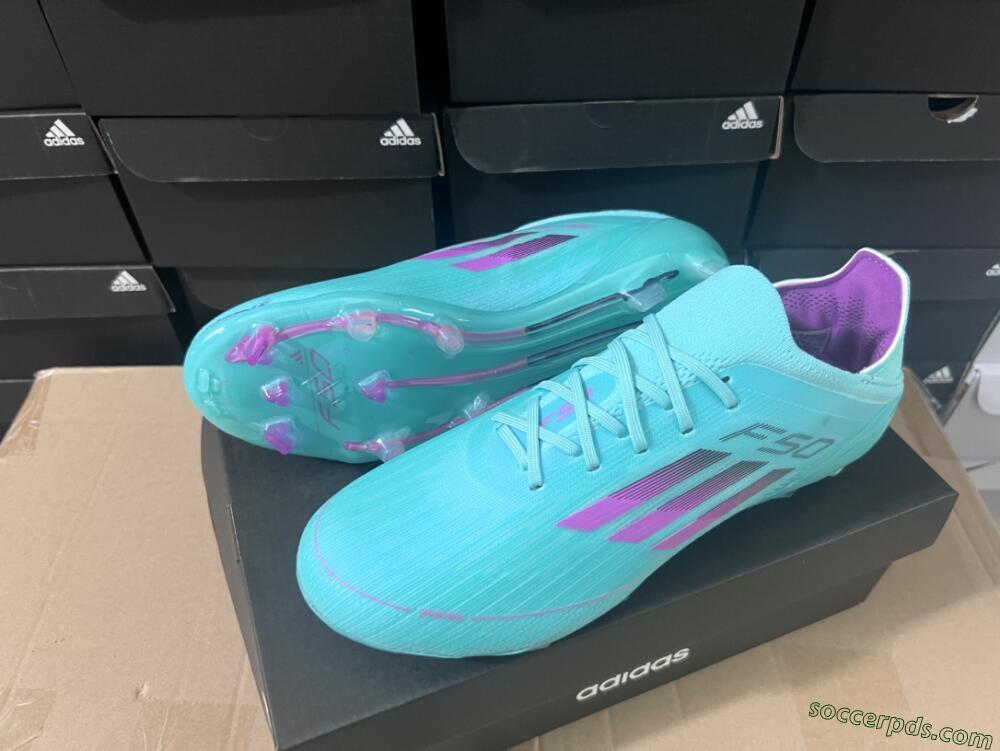 Adidas F50 Adizero FG Low-Tops Football Boots - Jade/Purple/Blue