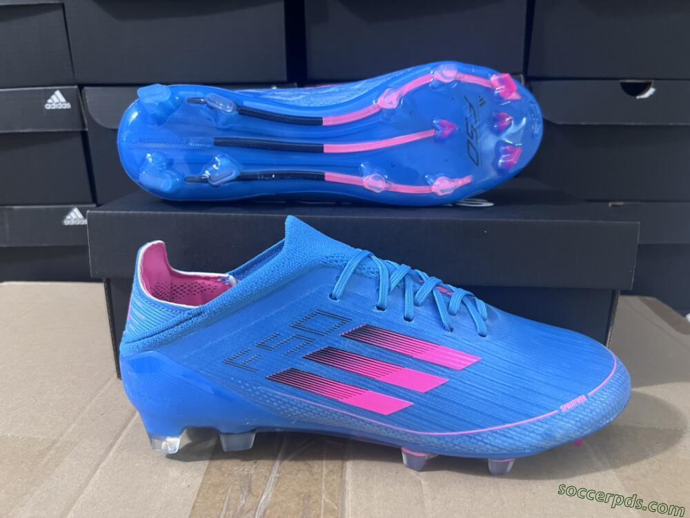 Adidas F50 Adizero FG Low-Tops Football Boots - Blue/Pink