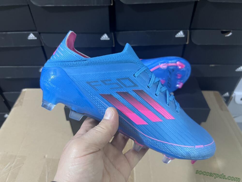 Adidas F50 Adizero FG Low-Tops Football Boots - Blue/Pink