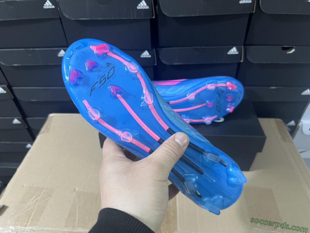 Adidas F50 Adizero FG Low-Tops Football Boots - Blue/Pink