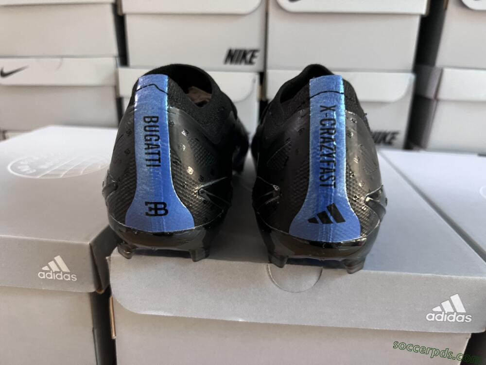 Adidas X Crazyfast.1 FG Low-Tops Football Boots - Black/Blue/Gold