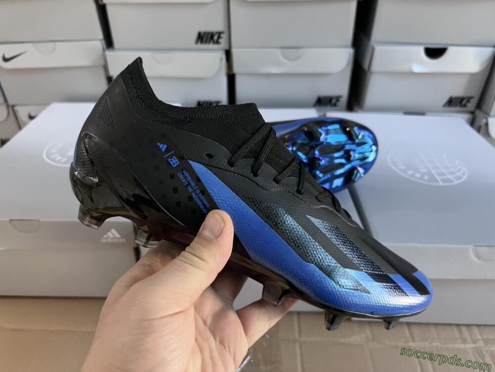 Adidas X Crazyfast.1 FG Low-Tops Football Boots - Black/Blue/Gold