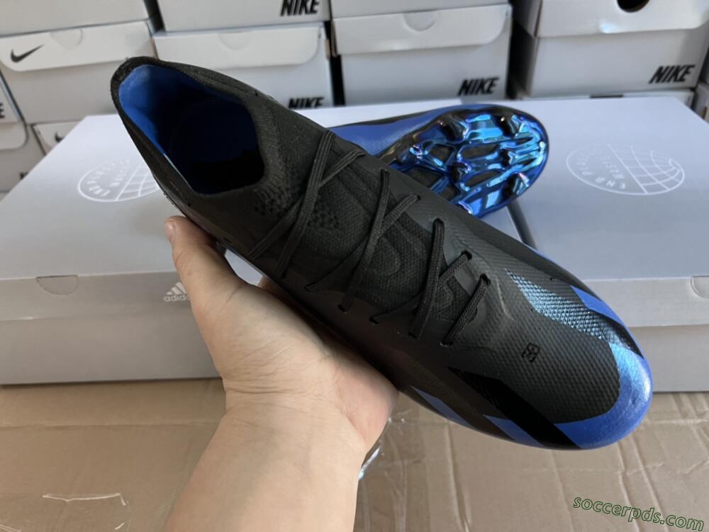 Adidas X Crazyfast.1 FG Low-Tops Football Boots - Black/Blue/Gold