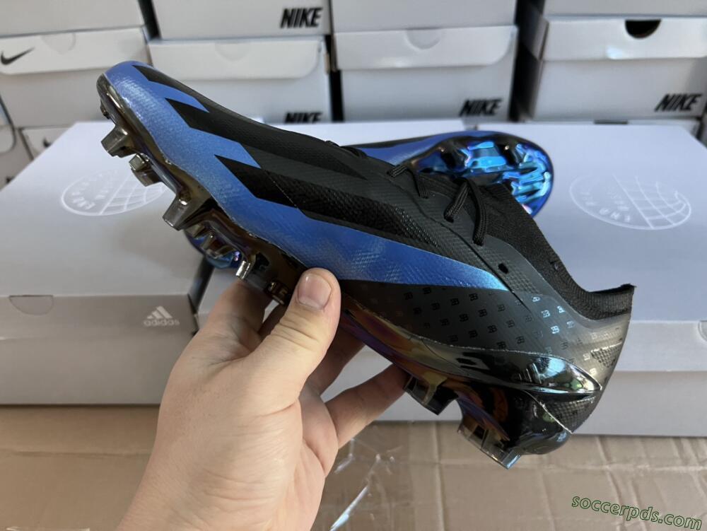 Adidas X Crazyfast.1 FG Low-Tops Football Boots - Black/Blue/Gold