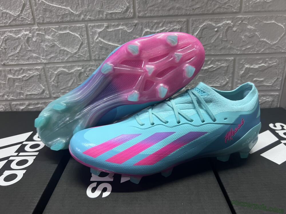 Adidas X Crazyfast.1 Messi.1 FG Low-Tops Football Boots - Blue/Pink/Purple