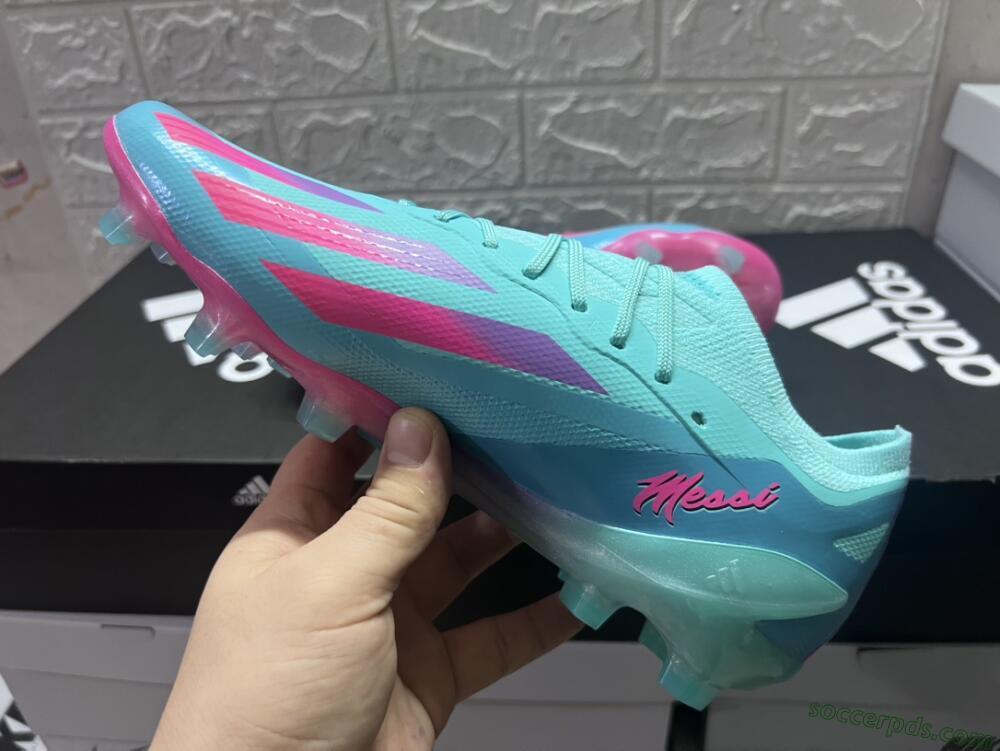 Adidas X Crazyfast.1 Messi.1 FG Low-Tops Football Boots - Blue/Pink/Purple