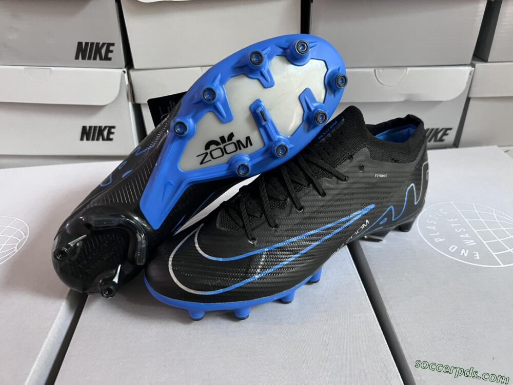 Nike Air Zoom Mercurial Vapor 15 Elite AG Low-Tops Football Boots - Black/Blue/White