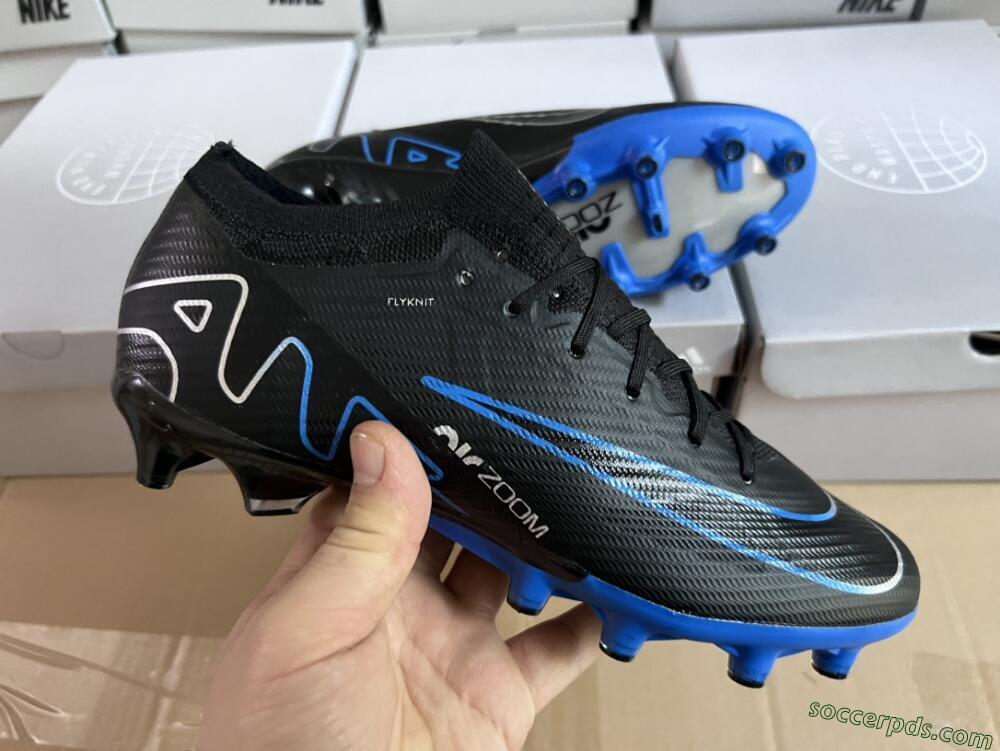 Nike Air Zoom Mercurial Vapor 15 Elite AG Low-Tops Football Boots - Black/Blue/White