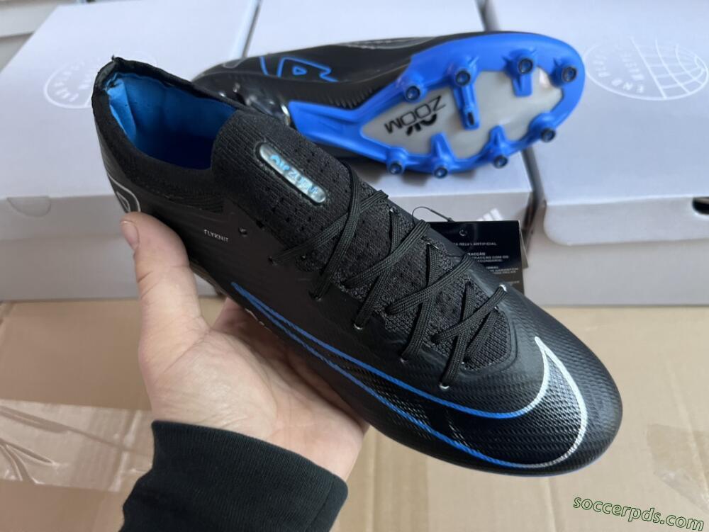 Nike Air Zoom Mercurial Vapor 15 Elite AG Low-Tops Football Boots - Black/Blue/White