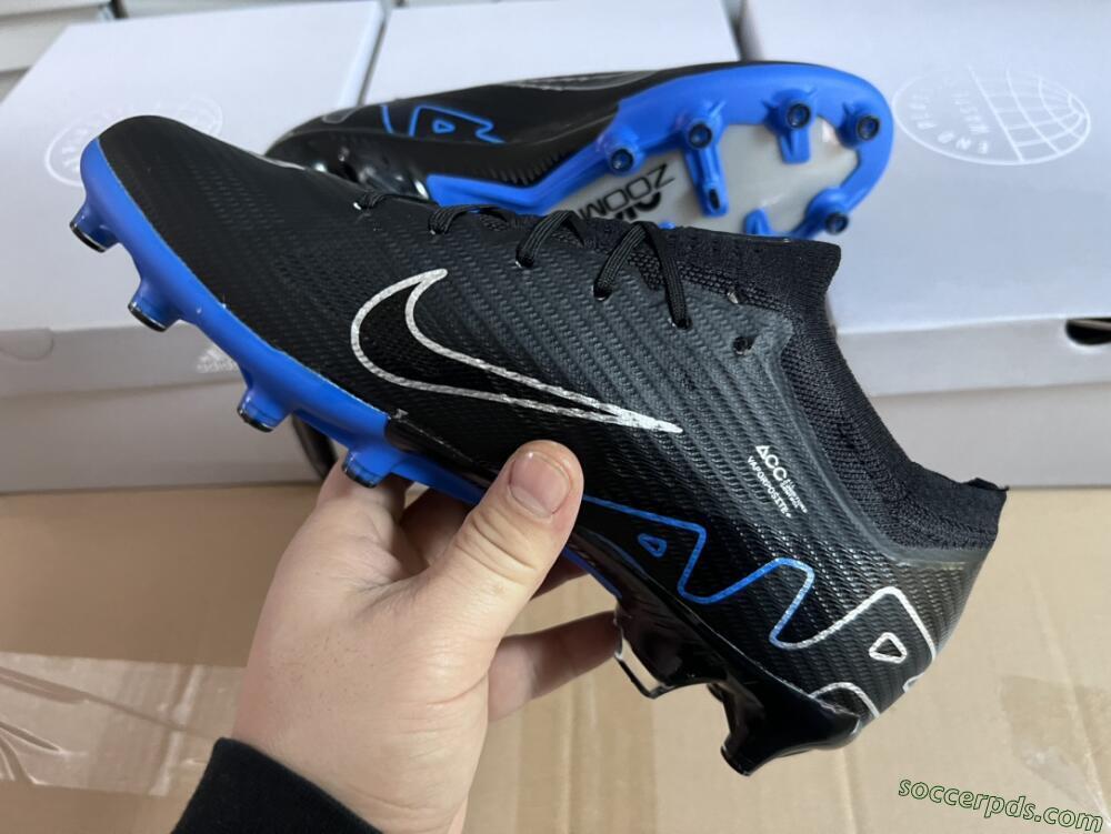 Nike Air Zoom Mercurial Vapor 15 Elite AG Low-Tops Football Boots - Black/Blue/White