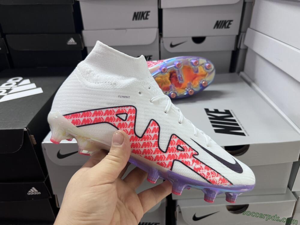 Nike Air Zoom Mercurial Superfly 9 Elite AG High-Tops Football Boots - White/Pink