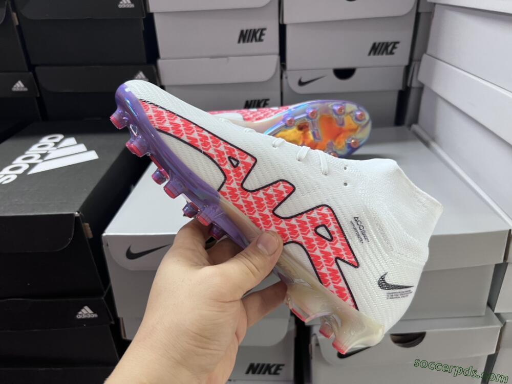 Nike Air Zoom Mercurial Superfly 9 Elite AG High-Tops Football Boots - White/Pink