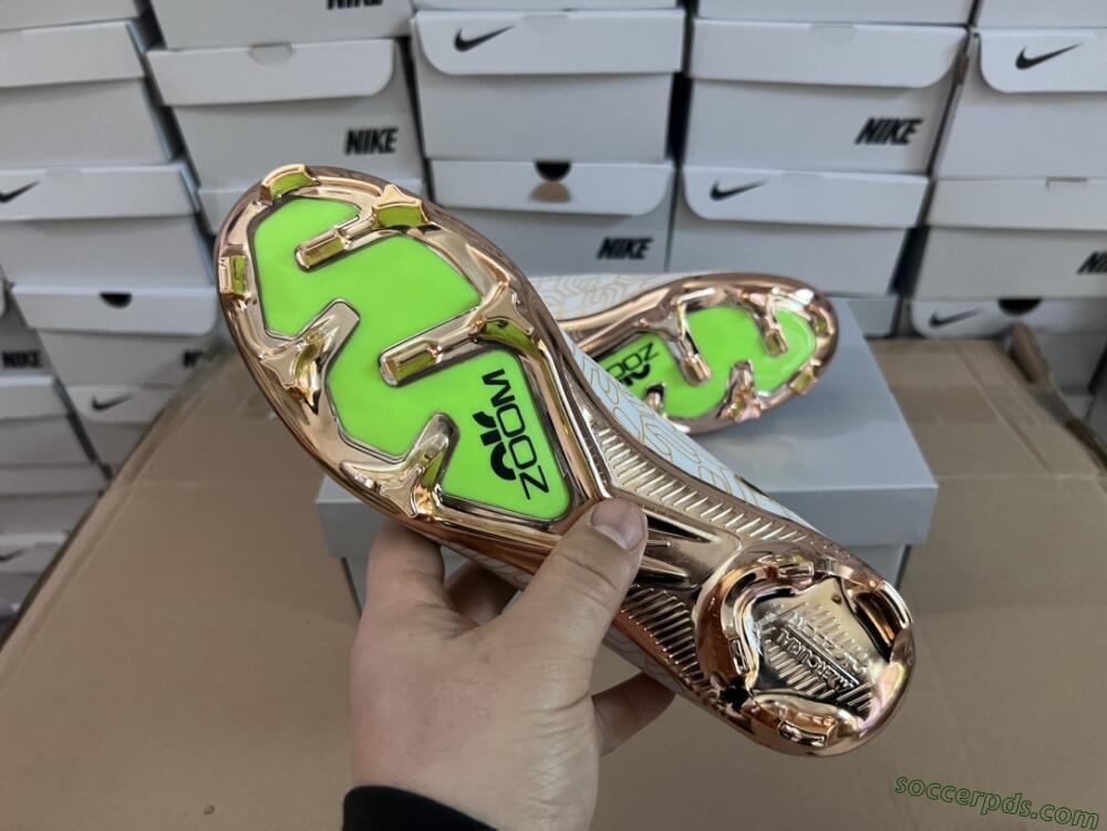 Nike Air Zoom Mercurial Vapor 15 Elite FG Low-Tops Football Boots - White/Gold/Black