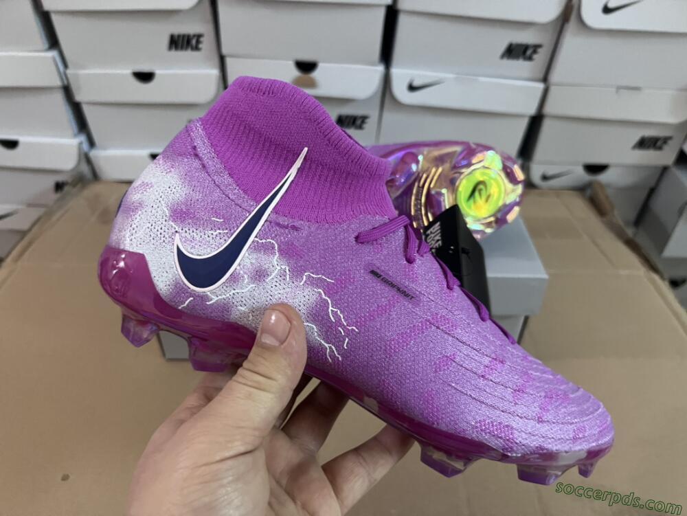 Nike Phantom Luna Elite SE NU FG High-Tops Football Boots - Fuchsia Dream/Barely Grape