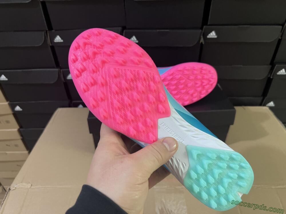 Adidas X Crazyfast.1 TF Low-Tops Football Shoes - Jade/Pink/Purple