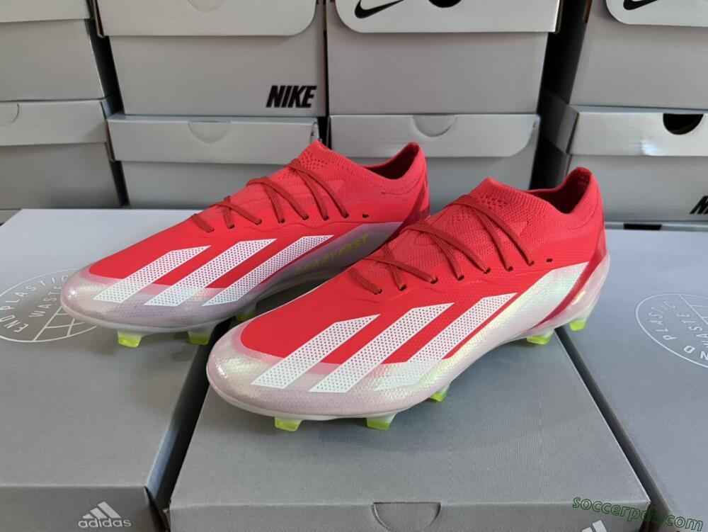 Adidas X Crazyfast.1 FG Low-Tops Football Boots - Red/White/Yellow