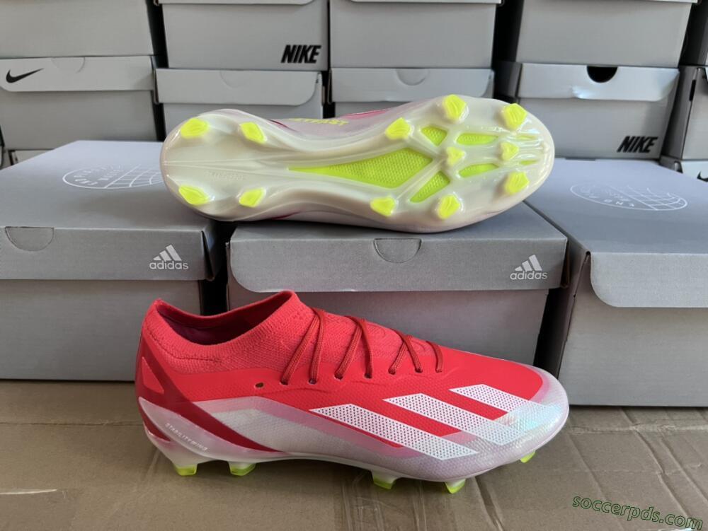Adidas X Crazyfast.1 FG Low-Tops Football Boots - Red/White/Yellow