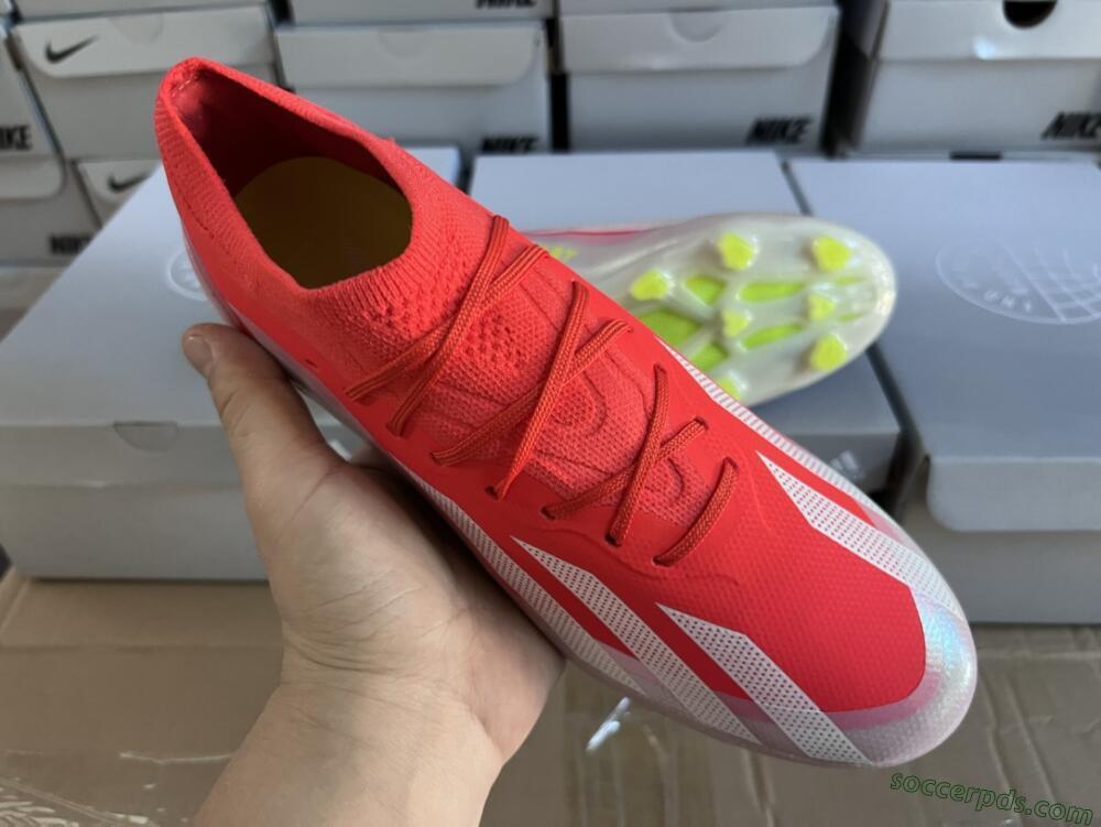 Adidas X Crazyfast.1 FG Low-Tops Football Boots - Red/White/Yellow