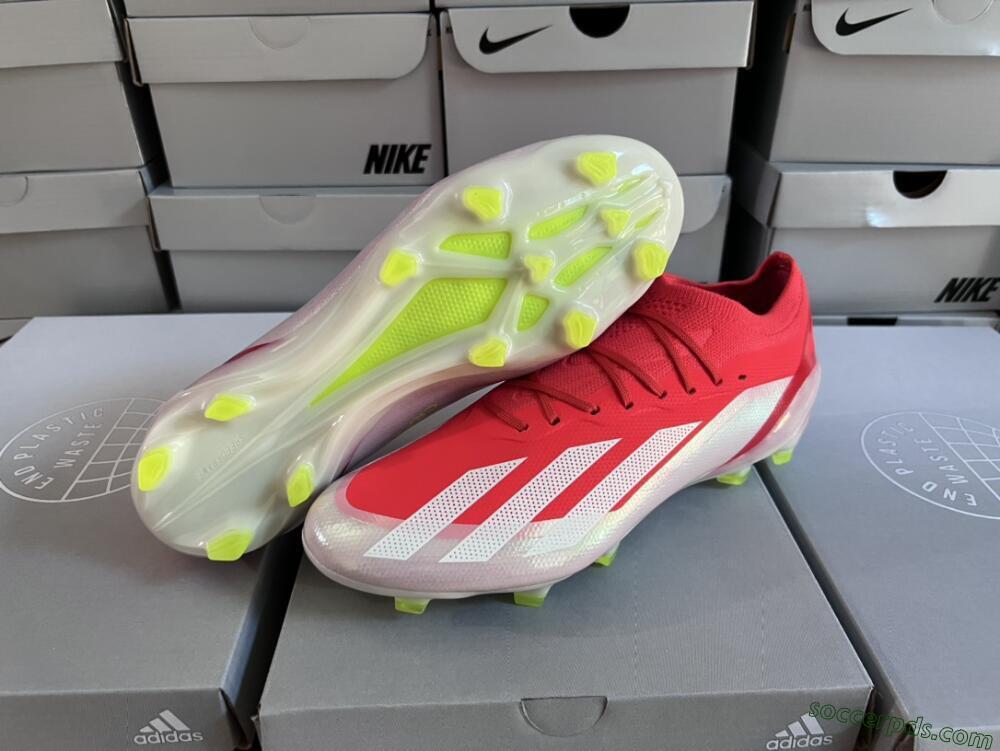 Adidas X Crazyfast.1 FG Low-Tops Football Boots - Red/White/Yellow