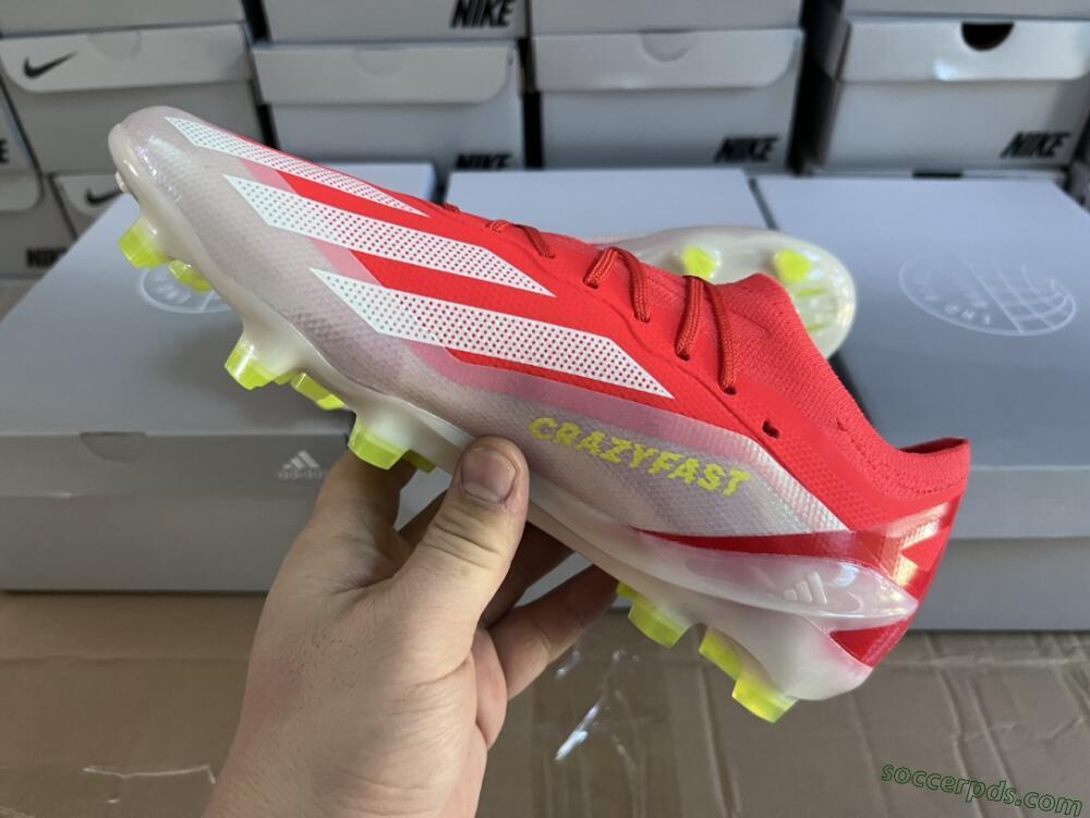Adidas X Crazyfast.1 FG Low-Tops Football Boots - Red/White/Yellow