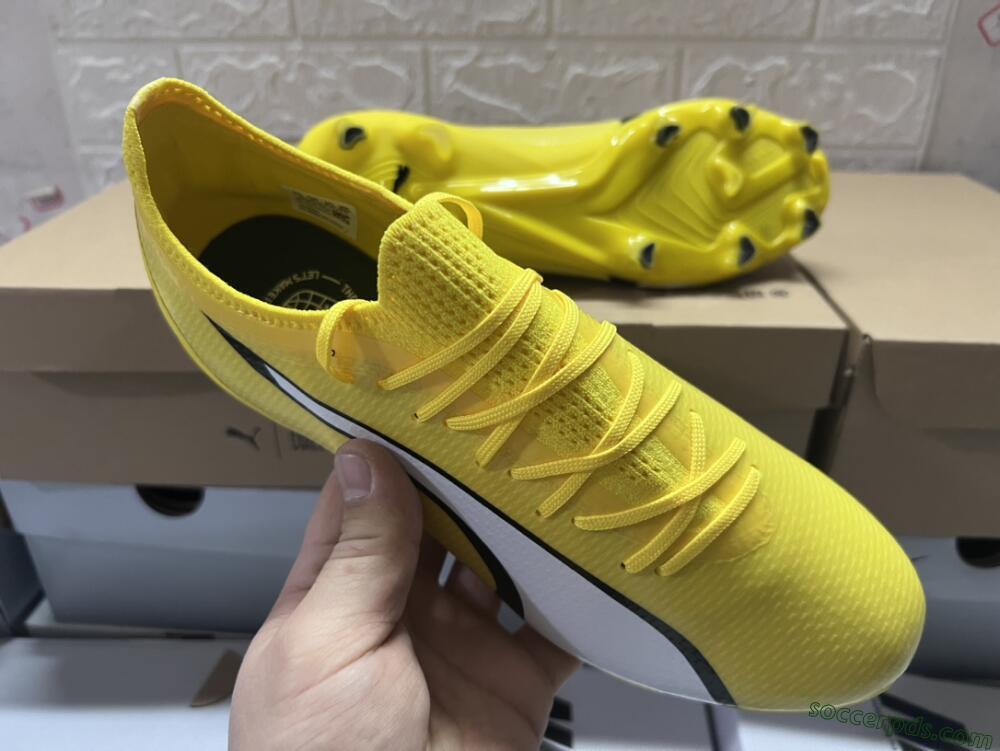 Puma Ultra Ultimate FG Low-Tops Football Boots - Yellow/White/Black