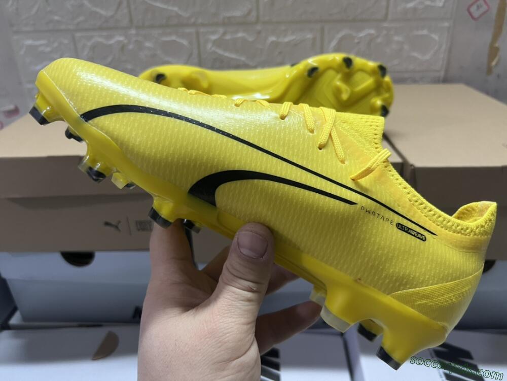 Puma Ultra Ultimate FG Low-Tops Football Boots - Yellow/White/Black