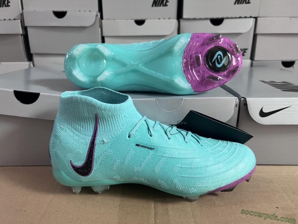 Nike Phantom Luna Elite FG High-Tops Football Boots - Blue/Black/Purple