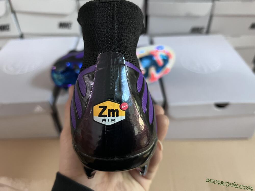 Nike Air Zoom Mercurial Superfly 9 Elite FG High-Tops Football Boots - Purple/Black/Orange/Gold