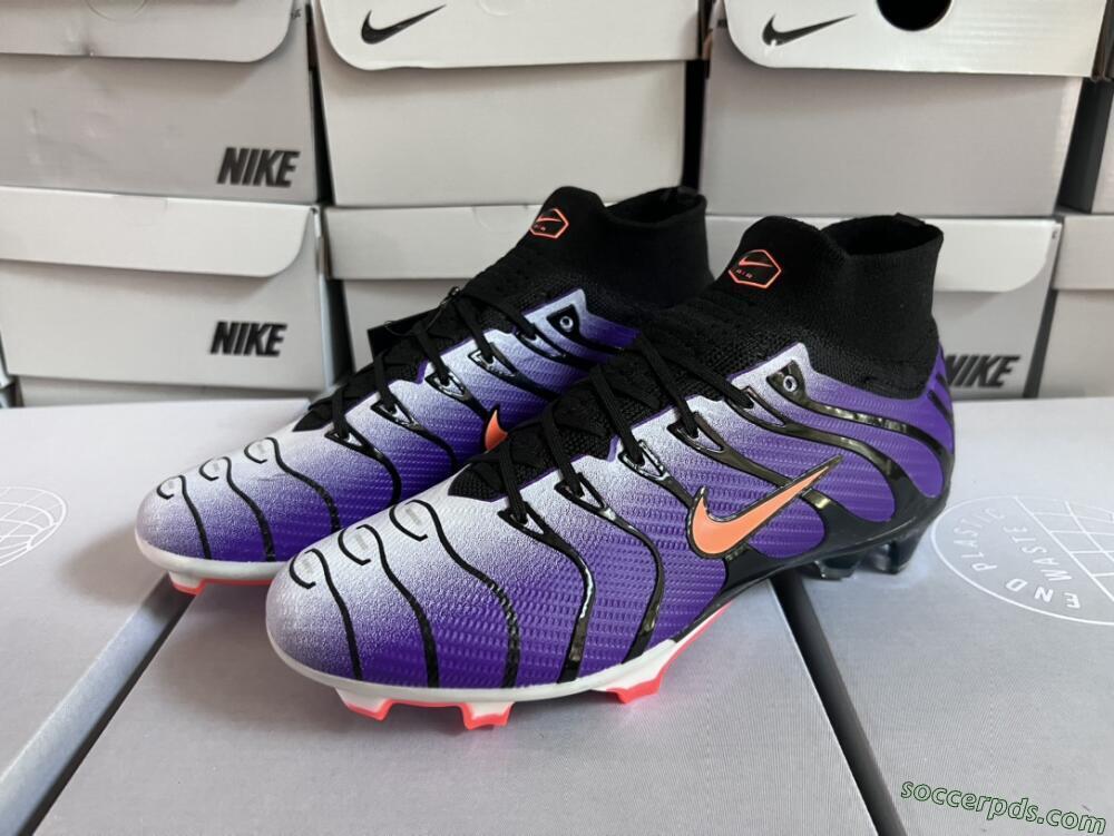 Nike Air Zoom Mercurial Superfly 9 Elite FG High-Tops Football Boots - Purple/Black/Orange/Gold