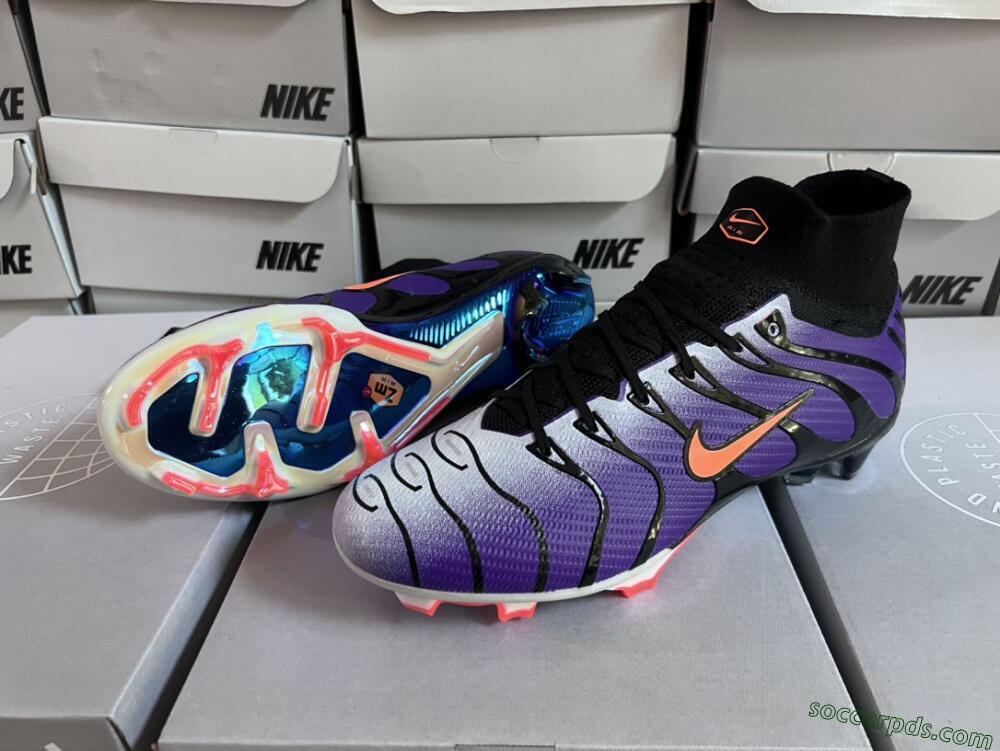 Nike Air Zoom Mercurial Superfly 9 Elite FG High-Tops Football Boots - Purple/Black/Orange/Gold