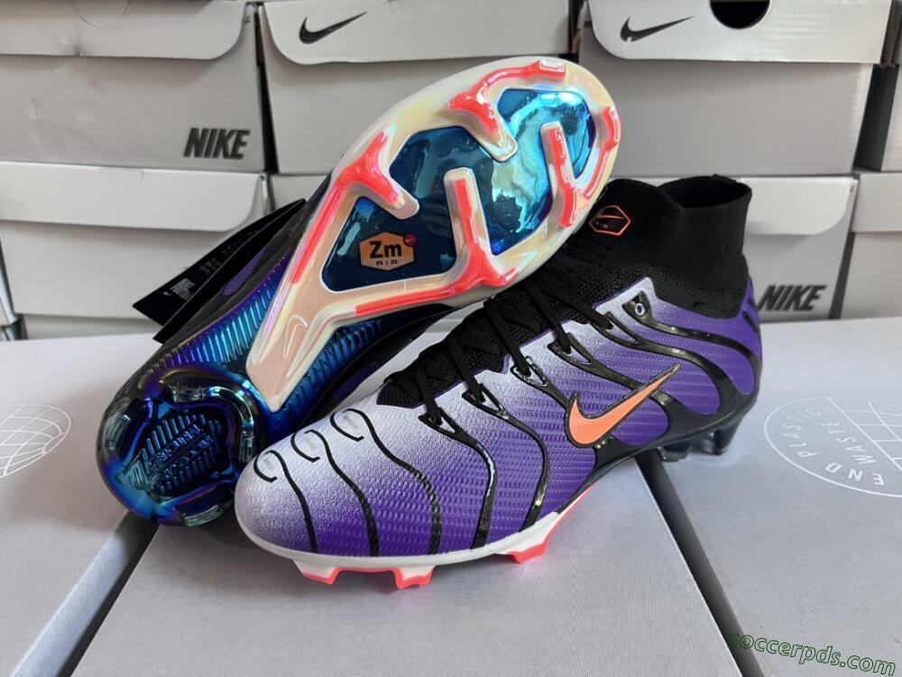 Nike Air Zoom Mercurial Superfly 9 Elite FG High-Tops Football Boots - Purple/Black/Orange/Gold