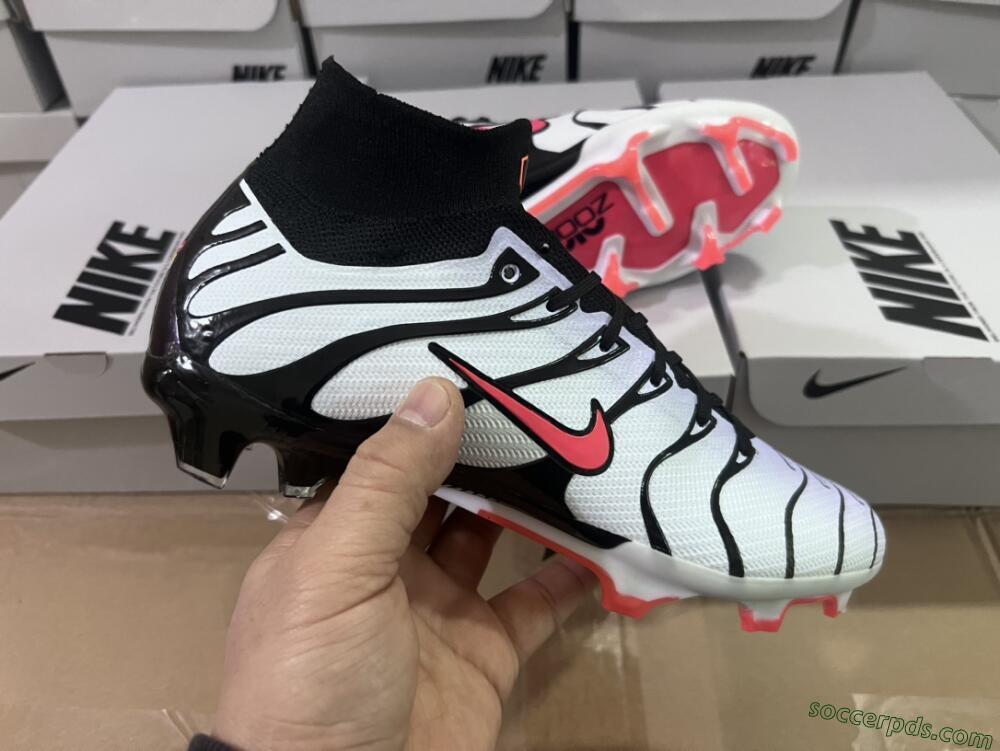 Nike Air Zoom Mercurial Superfly 9 Elite FG High-Tops Football Boots - White/Black/Red
