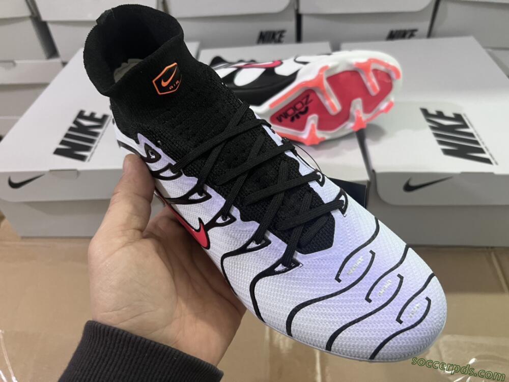 Nike Air Zoom Mercurial Superfly 9 Elite FG High-Tops Football Boots - White/Black/Red