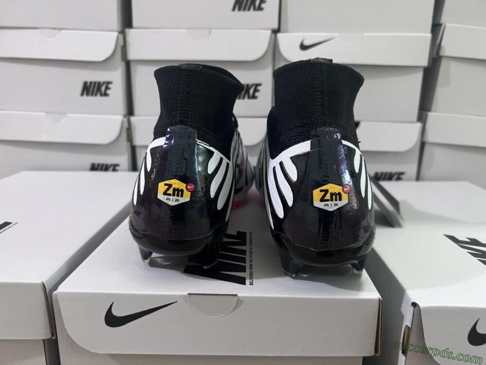 Nike Air Zoom Mercurial Superfly 9 Elite FG High-Tops Football Boots - White/Black/Red