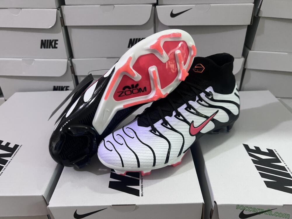 Nike Air Zoom Mercurial Superfly 9 Elite FG High-Tops Football Boots - White/Black/Red