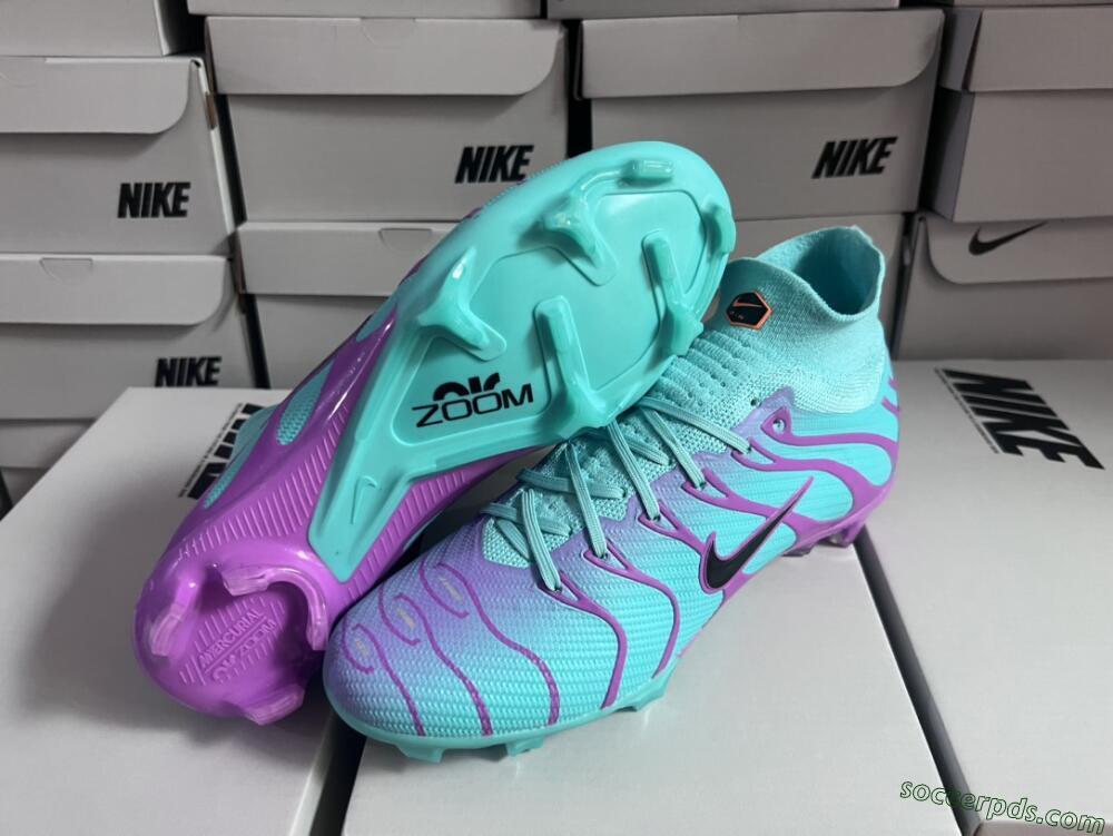 Nike Air Zoom Mercurial Superfly 9 Elite FG High-Tops Football Boots - Jade/Purple/Black
