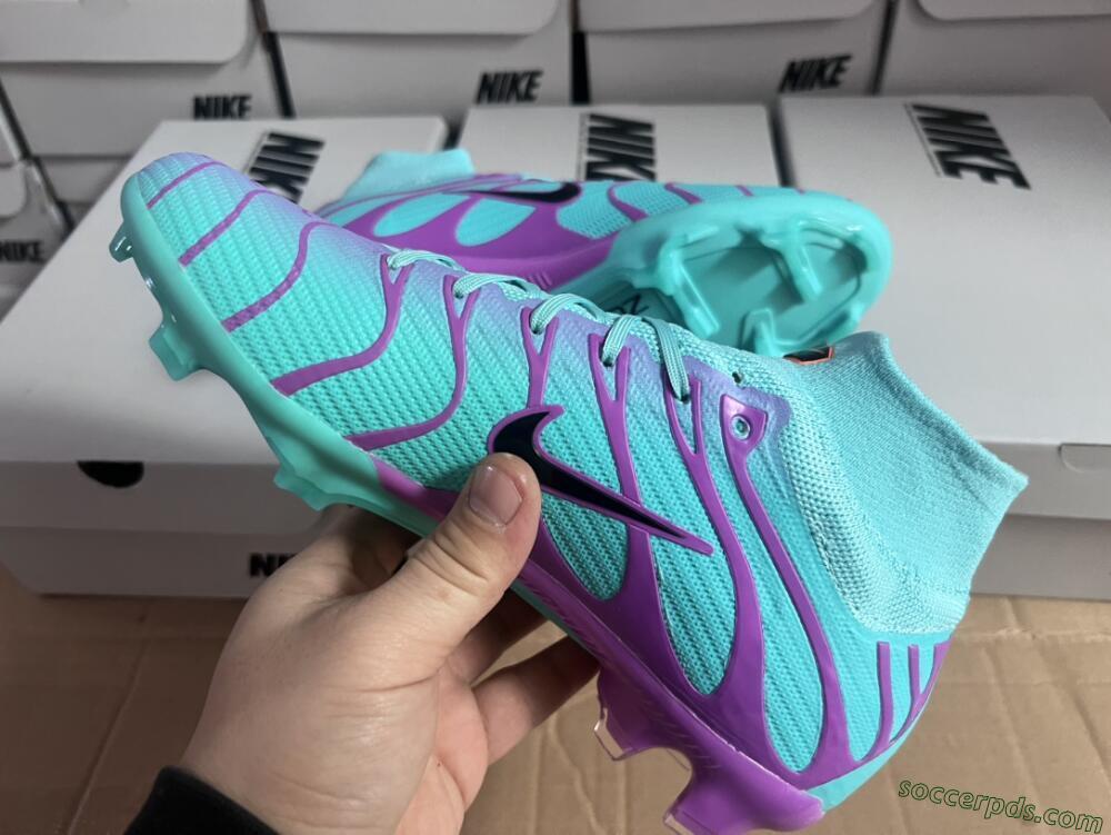 Nike Air Zoom Mercurial Superfly 9 Elite FG High-Tops Football Boots - Jade/Purple/Black