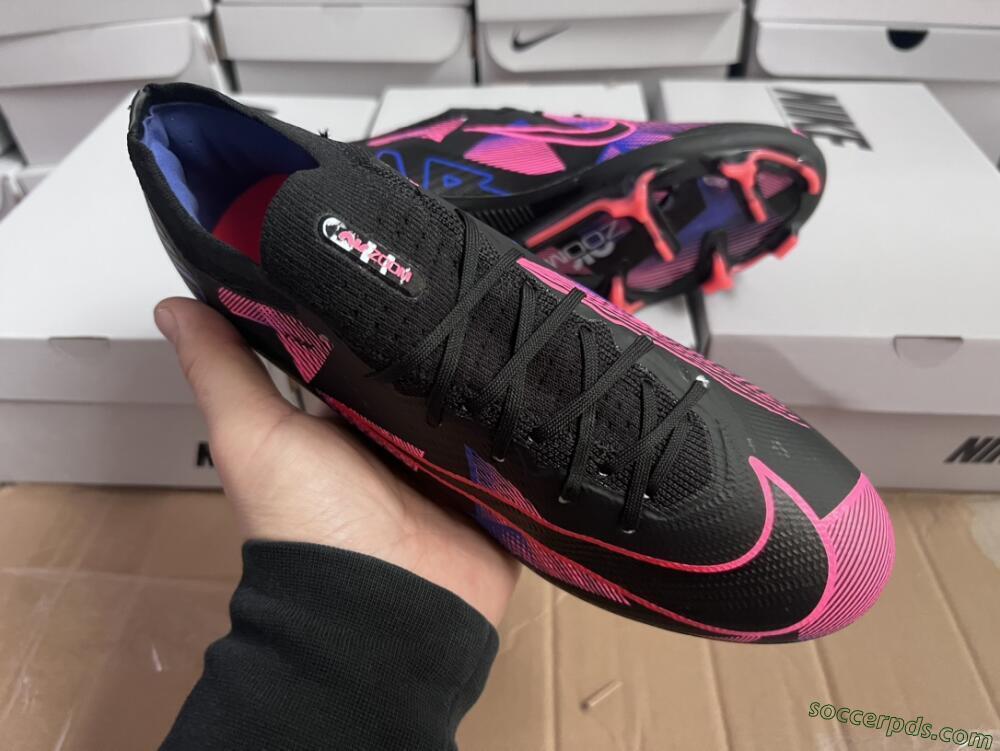 Nike Air Zoom Mercurial Vapor 15 Elite FG Low-Tops Football Boots - Black/Purple/Pink