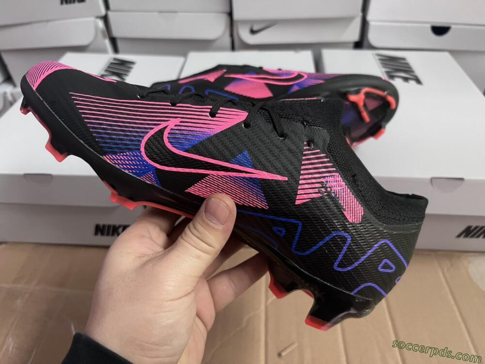 Nike Air Zoom Mercurial Vapor 15 Elite FG Low-Tops Football Boots - Black/Purple/Pink
