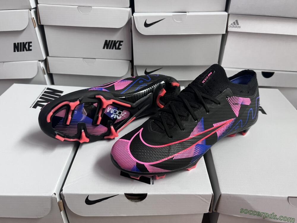 Nike Air Zoom Mercurial Vapor 15 Elite FG Low-Tops Football Boots - Black/Purple/Pink