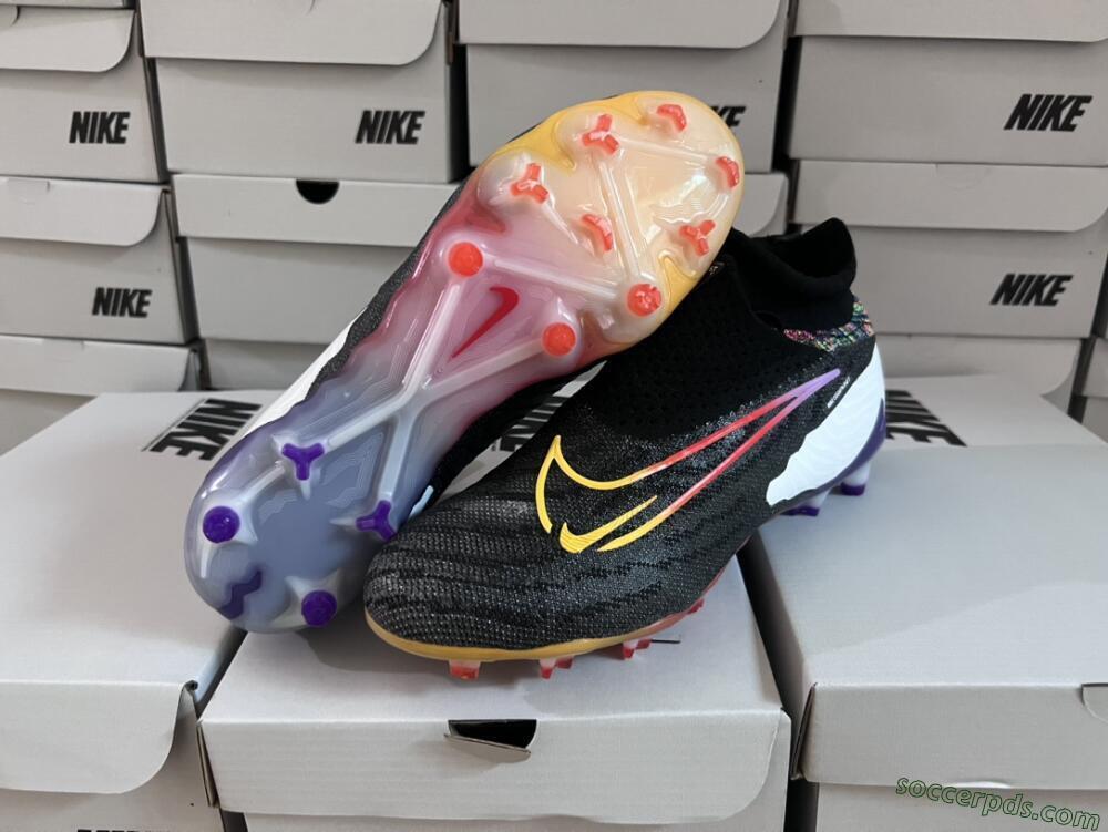 Nike Phantom GX Elite FG High-Tops Football Boots - Black/Yellow/Orange/Purple