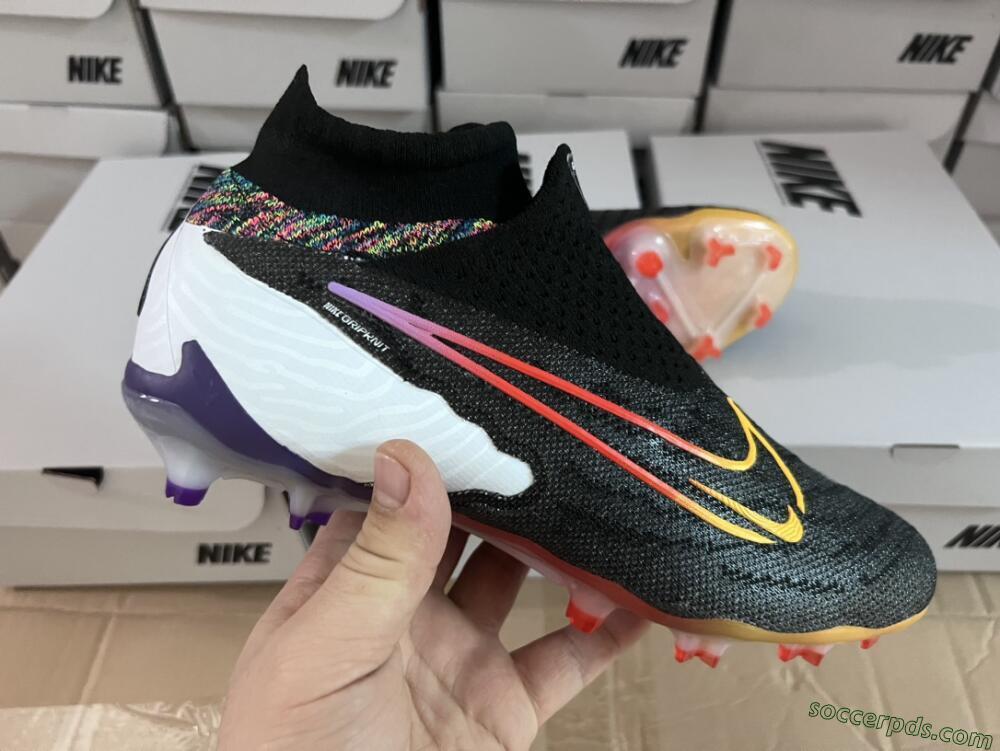 Nike Phantom GX Elite FG High-Tops Football Boots - Black/Yellow/Orange/Purple