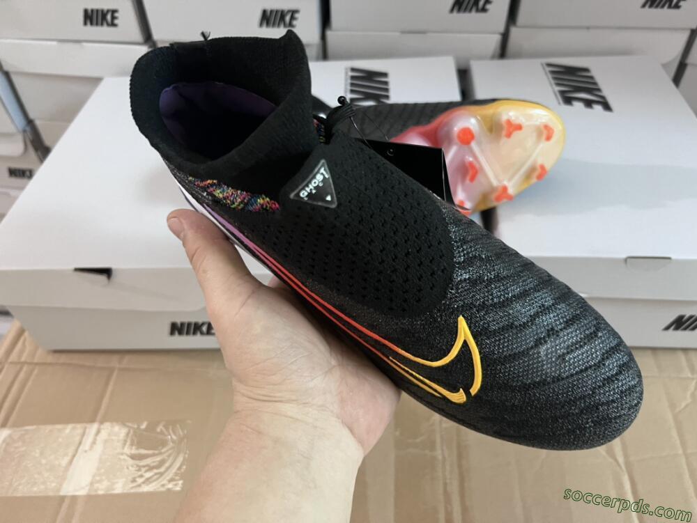 Nike Phantom GX Elite FG High-Tops Football Boots - Black/Yellow/Orange/Purple