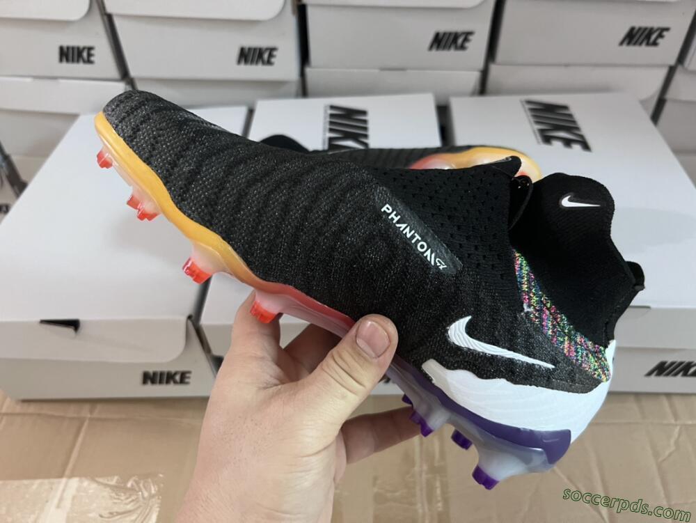 Nike Phantom GX Elite FG High-Tops Football Boots - Black/Yellow/Orange/Purple