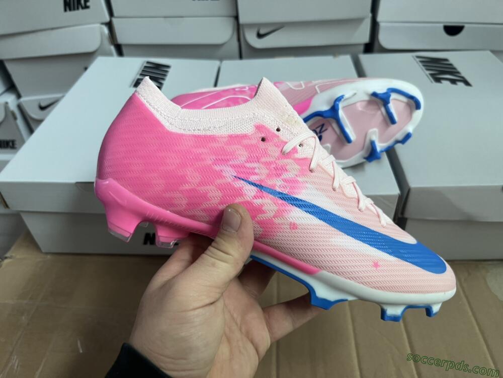 Nike Air Zoom Mercurial Vapor 15 Elite FG Low-Tops Football Boots - Beige/Pink/Blue